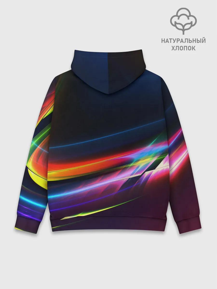 Худи мужской база хлопок / NEON STRIPES