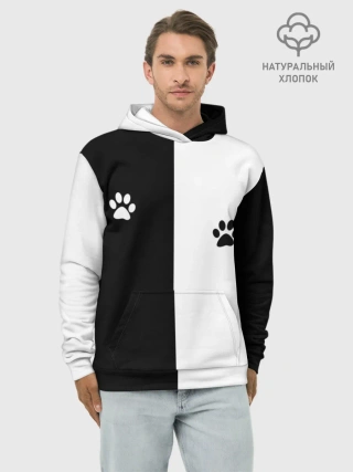 Худи мужской база хлопок / Кошачьи следы