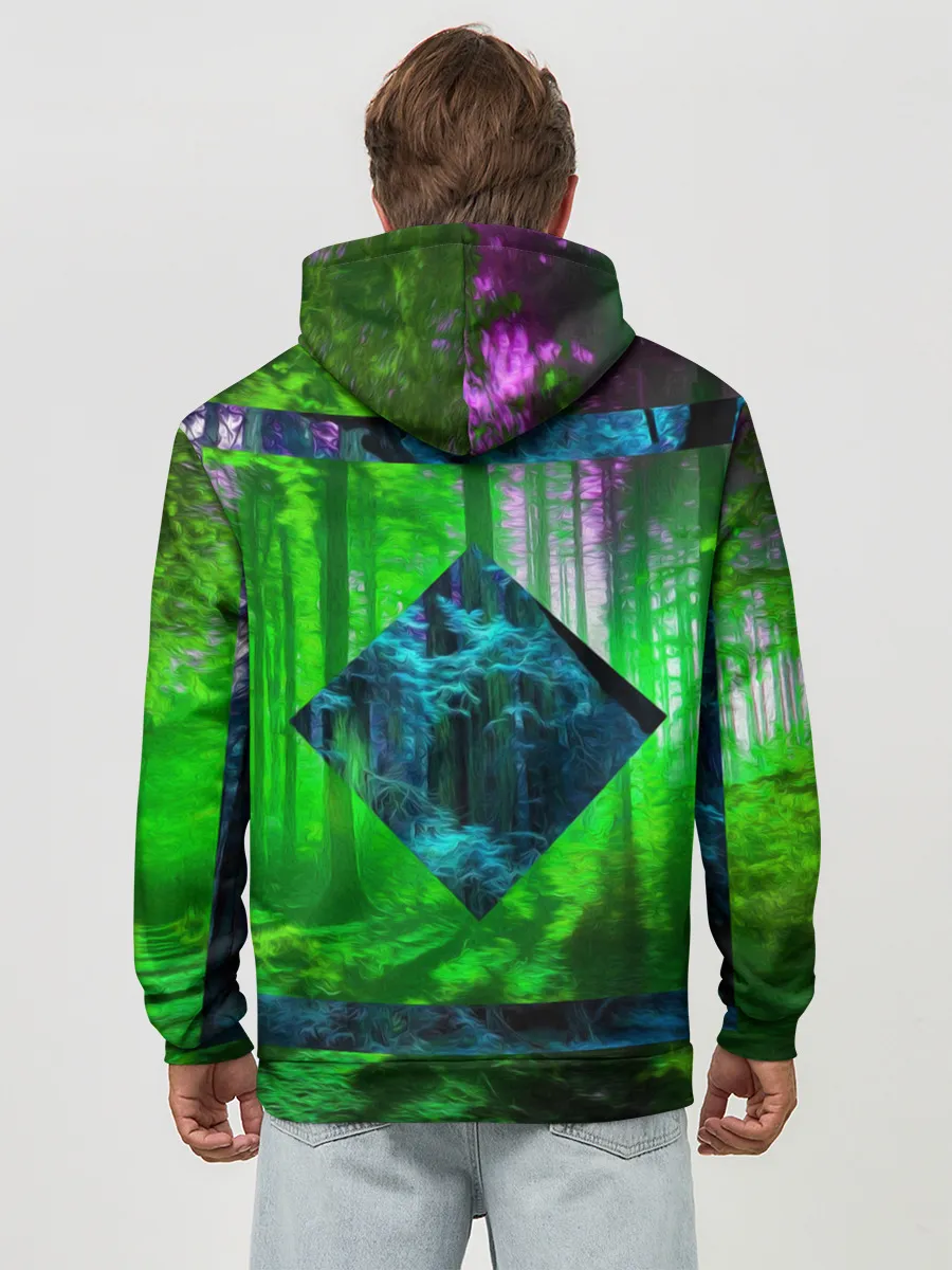 Худи мужской база хлопок / ПСИХОДЕЛИЯ ЛЕСА