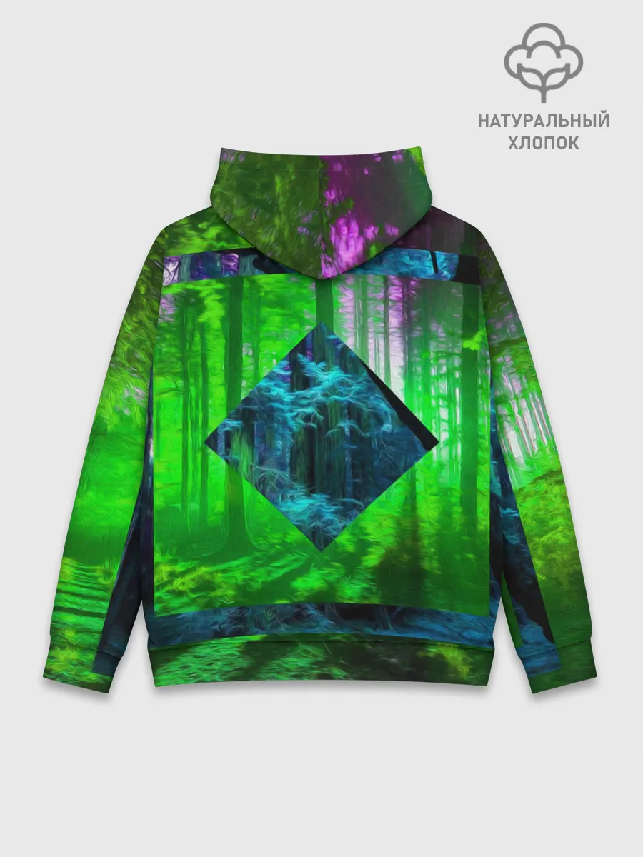 Худи мужской база хлопок / ПСИХОДЕЛИЯ ЛЕСА