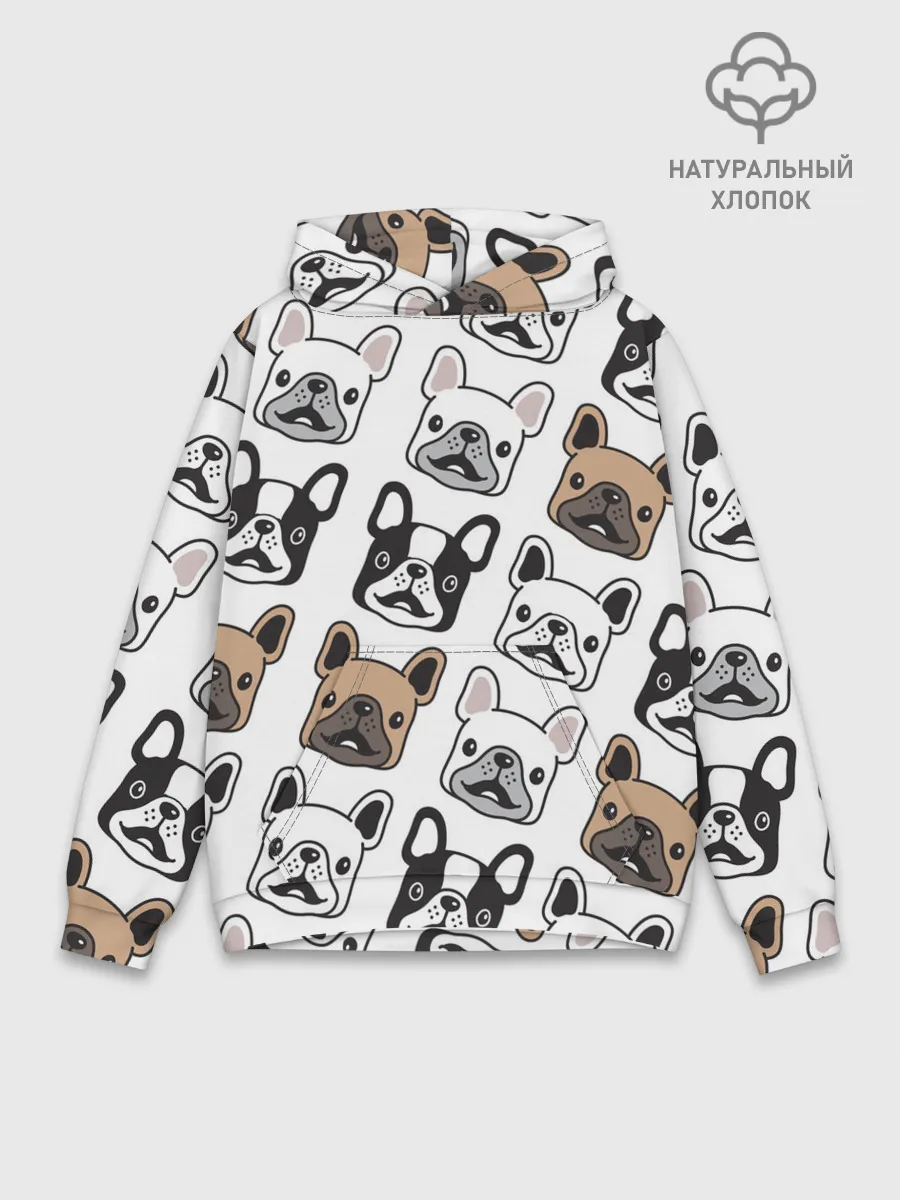Худи мужской база хлопок / БОСТОН ТЕРЬЕР | BOSTON TERRIER