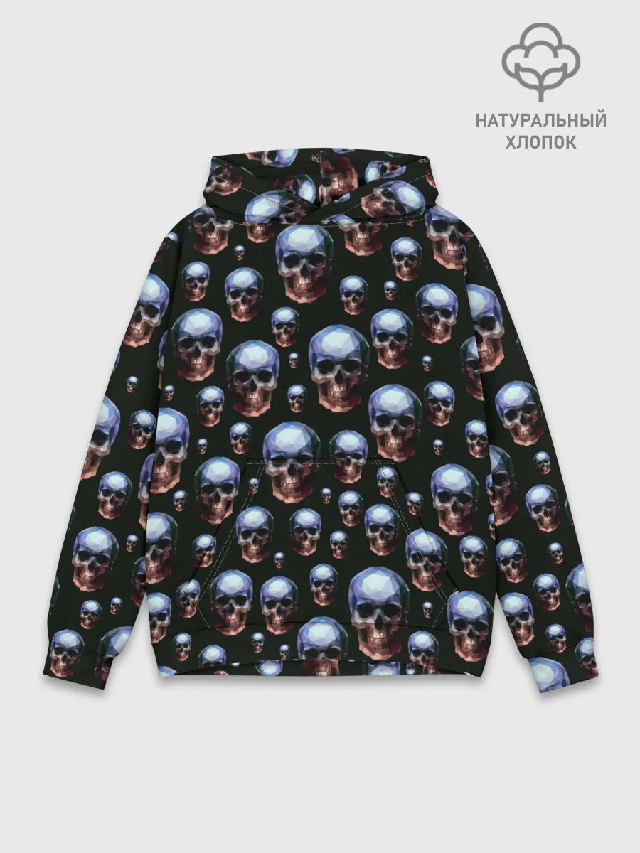 Худи мужской база хлопок / Череп