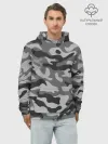 Худи мужской база хлопок / КАМУФЛЯЖ GRAY