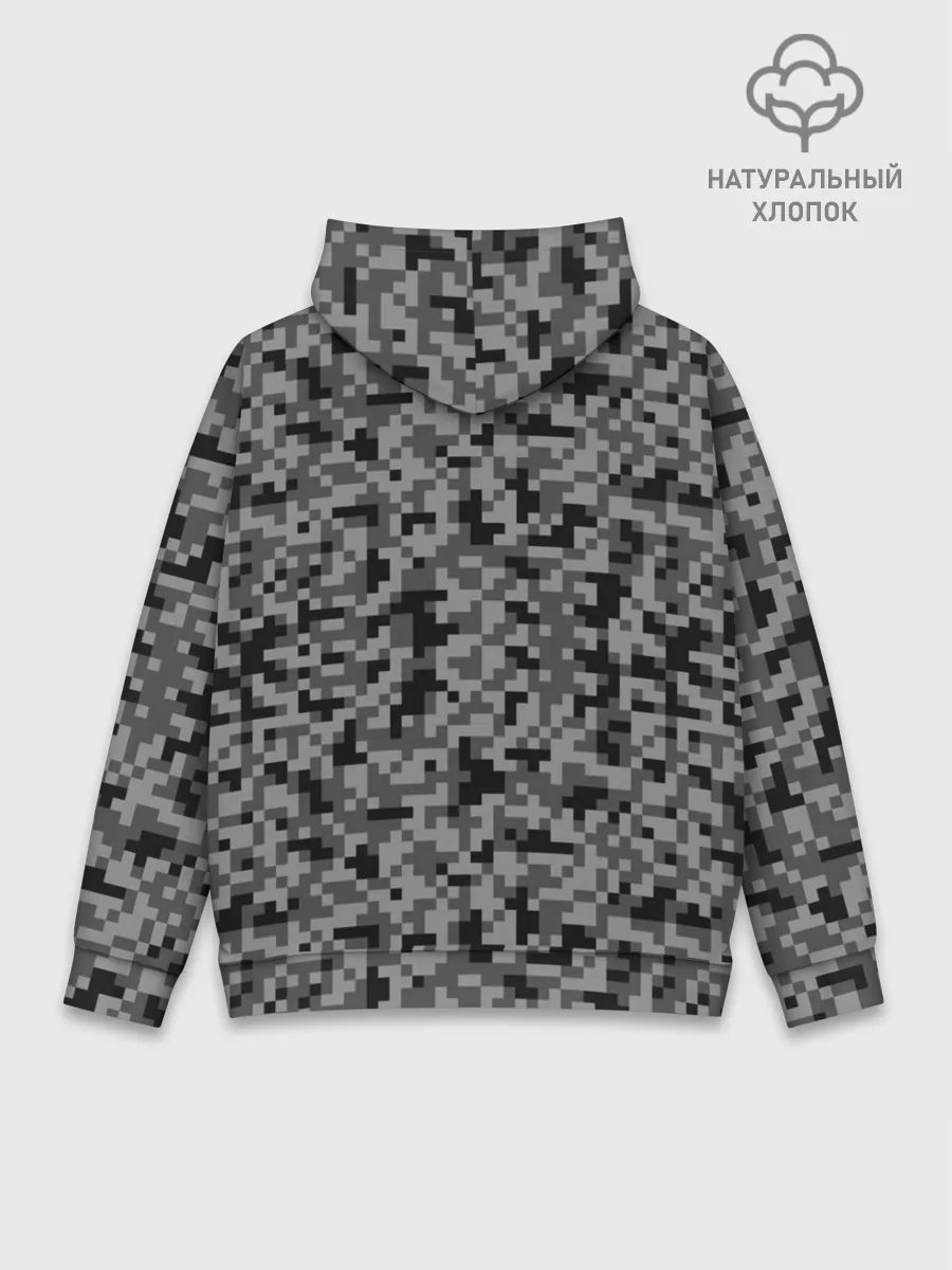 Худи мужской база хлопок / КАМУФЛЯЖ GRAY