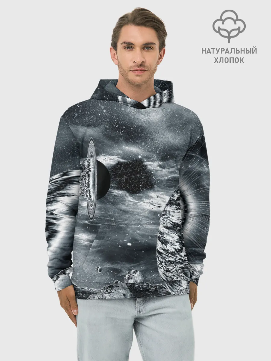 Худи мужской база хлопок / Космос