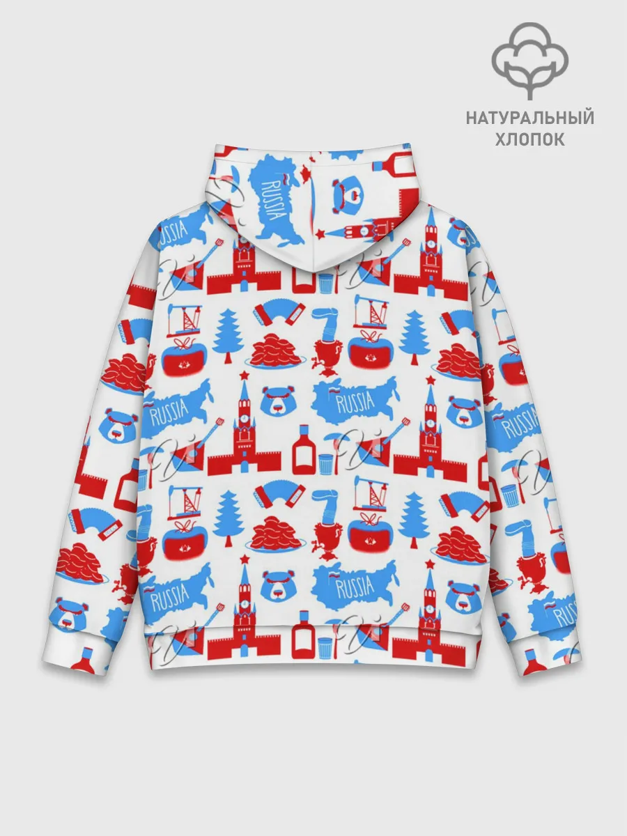 Худи мужской база хлопок / РОССИЯ УЗОР