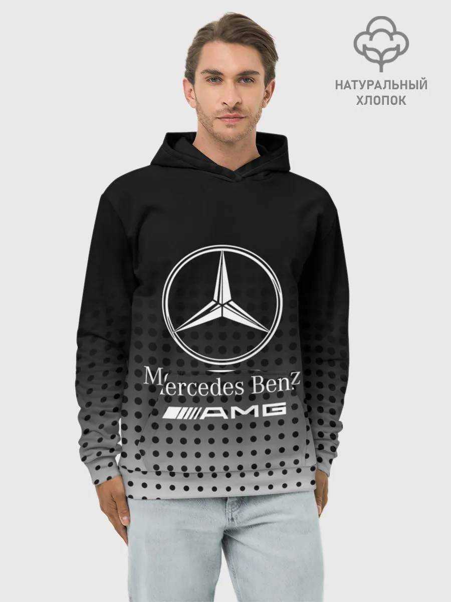 Худи мужской база хлопок / Mercedes-Benz