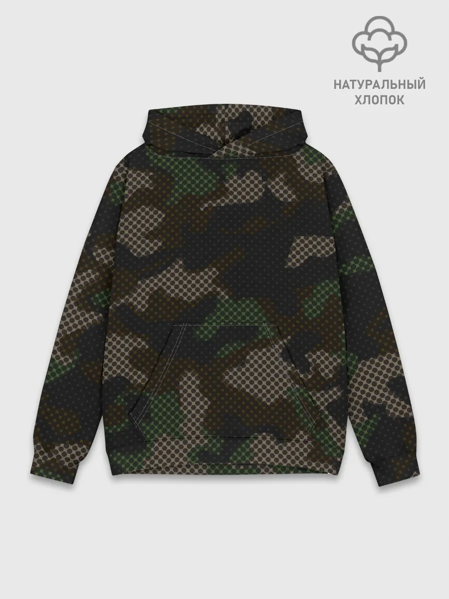 Худи мужской база хлопок / КАМУФЛЯЖ