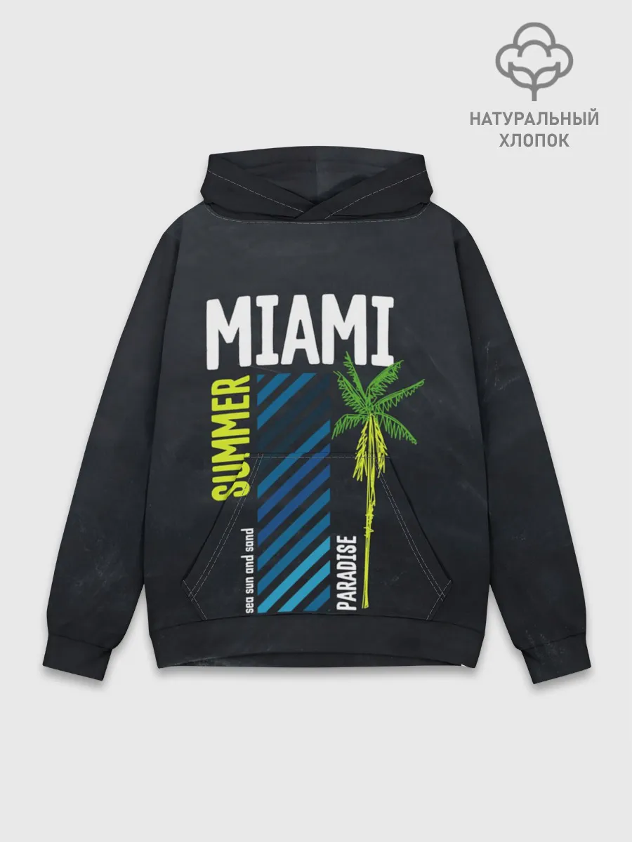 Худи мужской база хлопок / Summer Miami