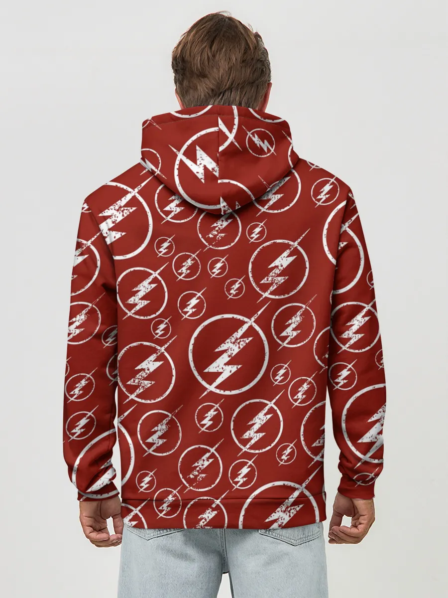 Худи мужской база хлопок / The Flash Logo Pattern