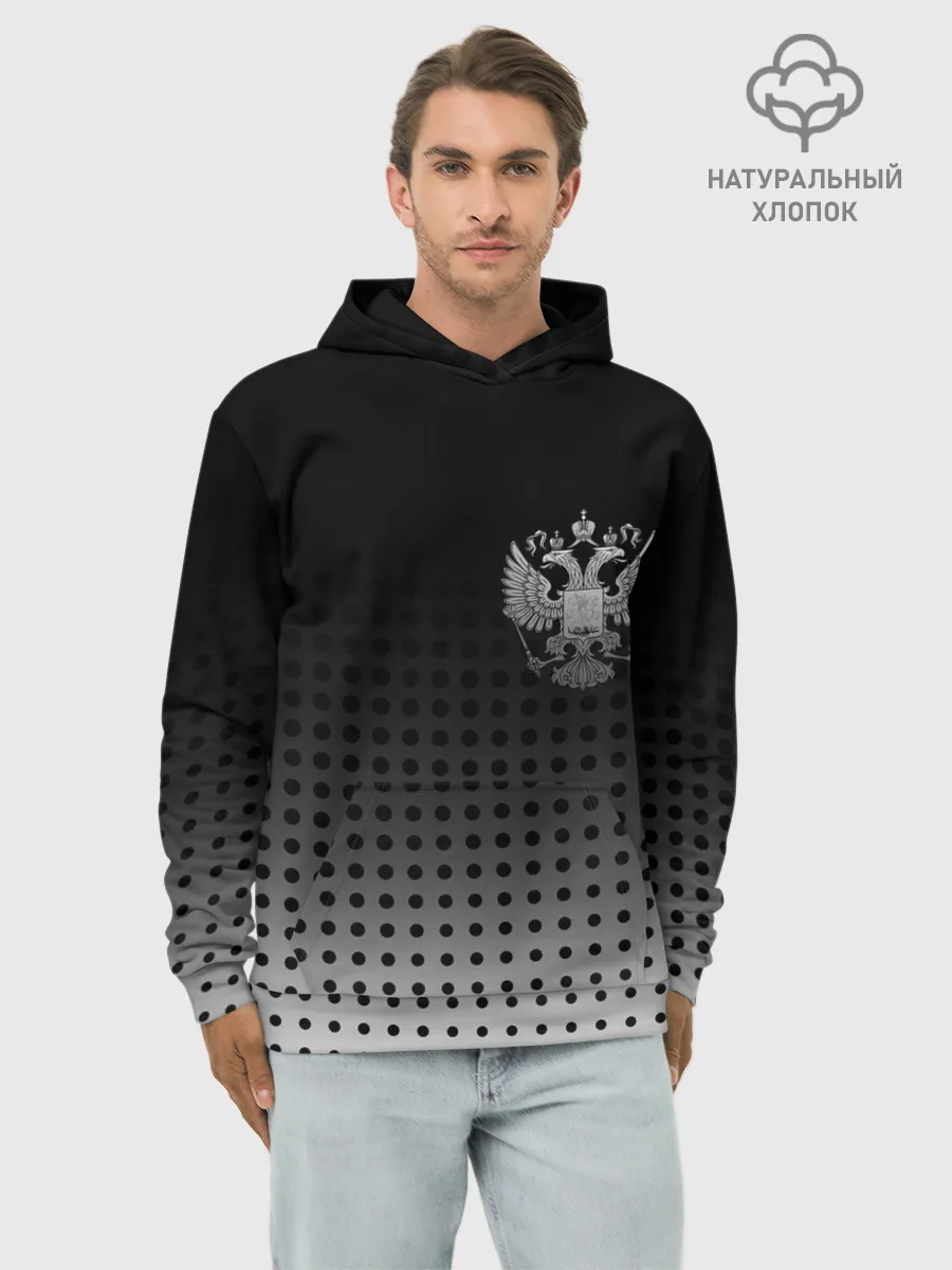 Худи мужской база хлопок / Герб
