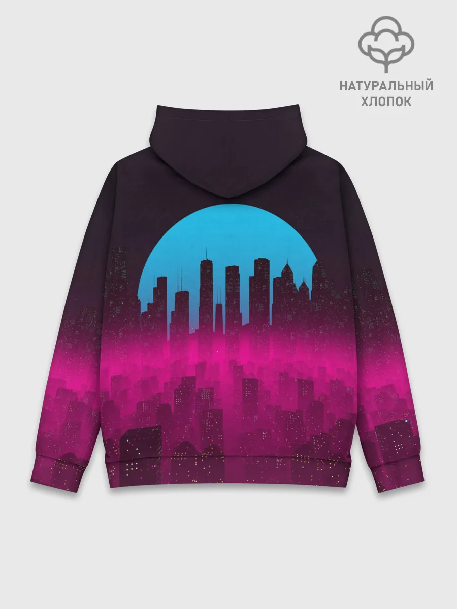Худи мужской база хлопок / НЕОНОВЫЙ ГОРОД