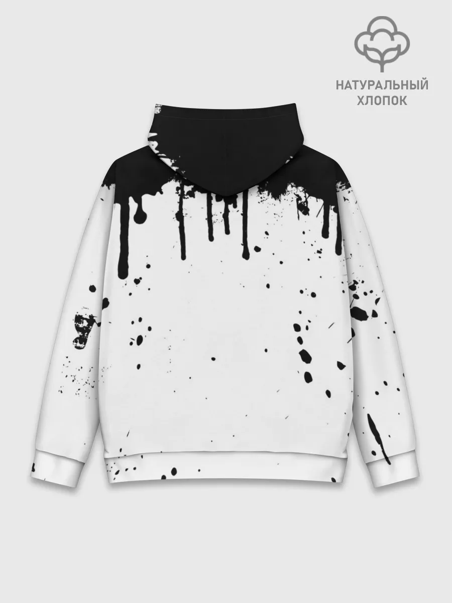 Худи мужской база хлопок / Ахегао лицо в цвете