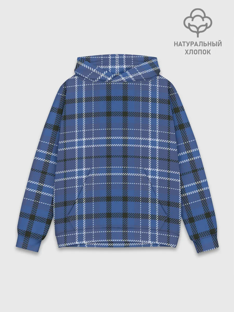 Худи мужской база хлопок / Шотландка | Tartan