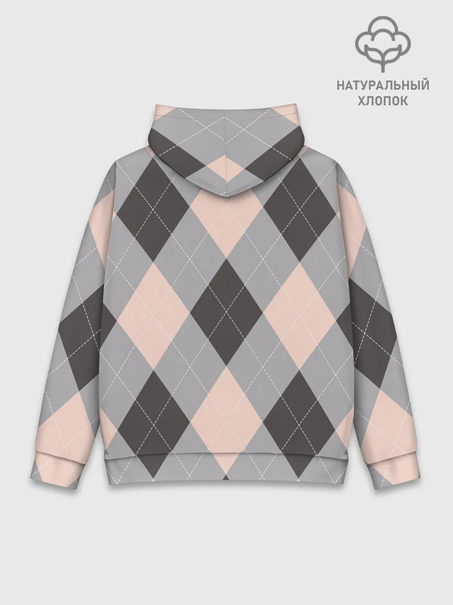 Худи мужской база хлопок / Шотландка | Tartan