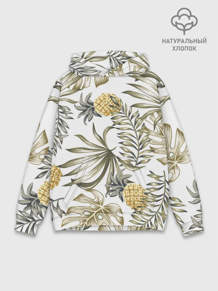 Худи мужской база хлопок / Тропики хаки