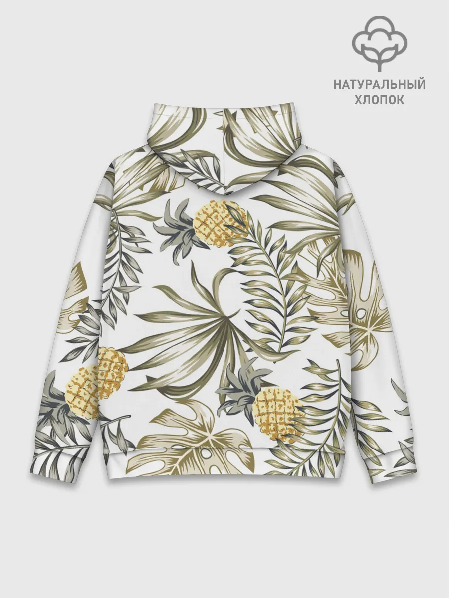 Худи мужской база хлопок / Тропики хаки