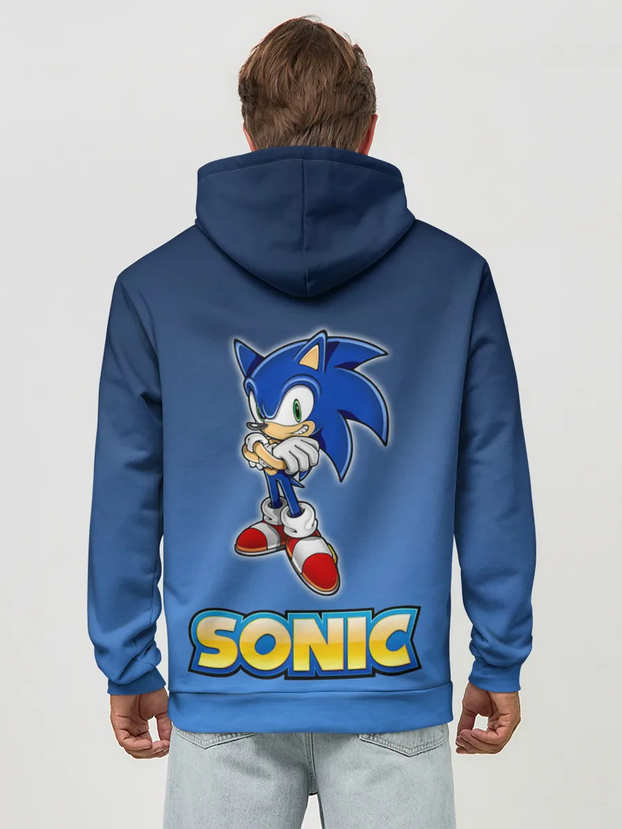 Худи мужской база хлопок / Соник
