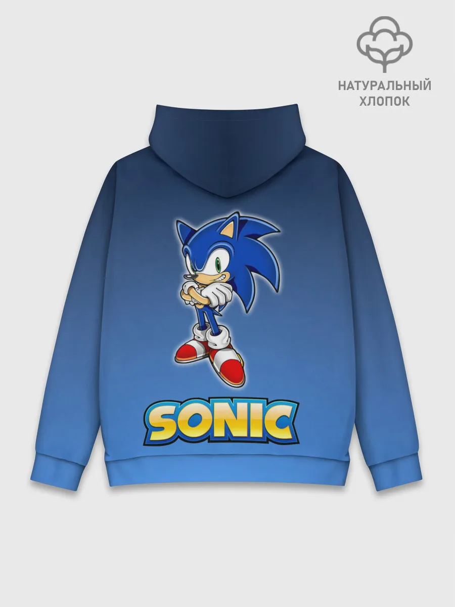Худи мужской база хлопок / Соник
