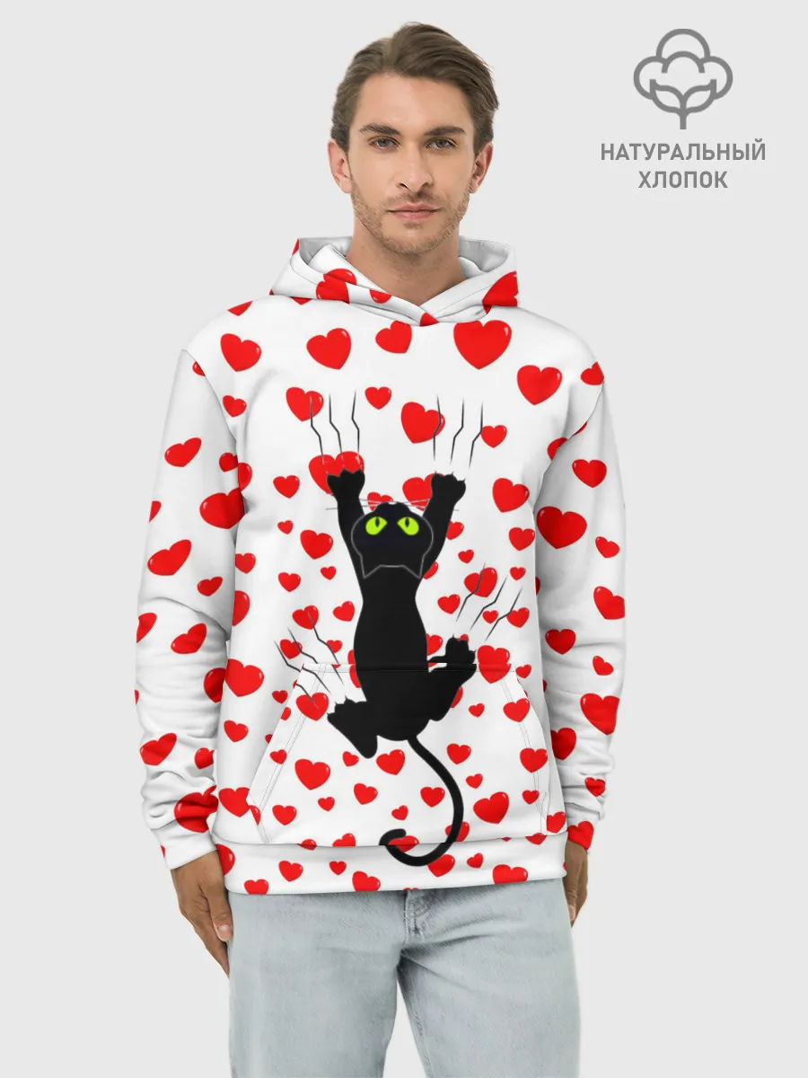 Худи мужской база хлопок / Котейка