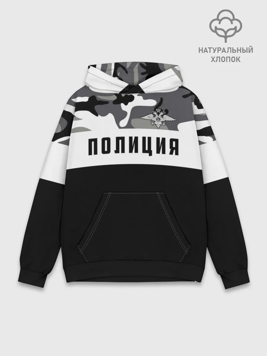 Худи мужской база хлопок / Полиция