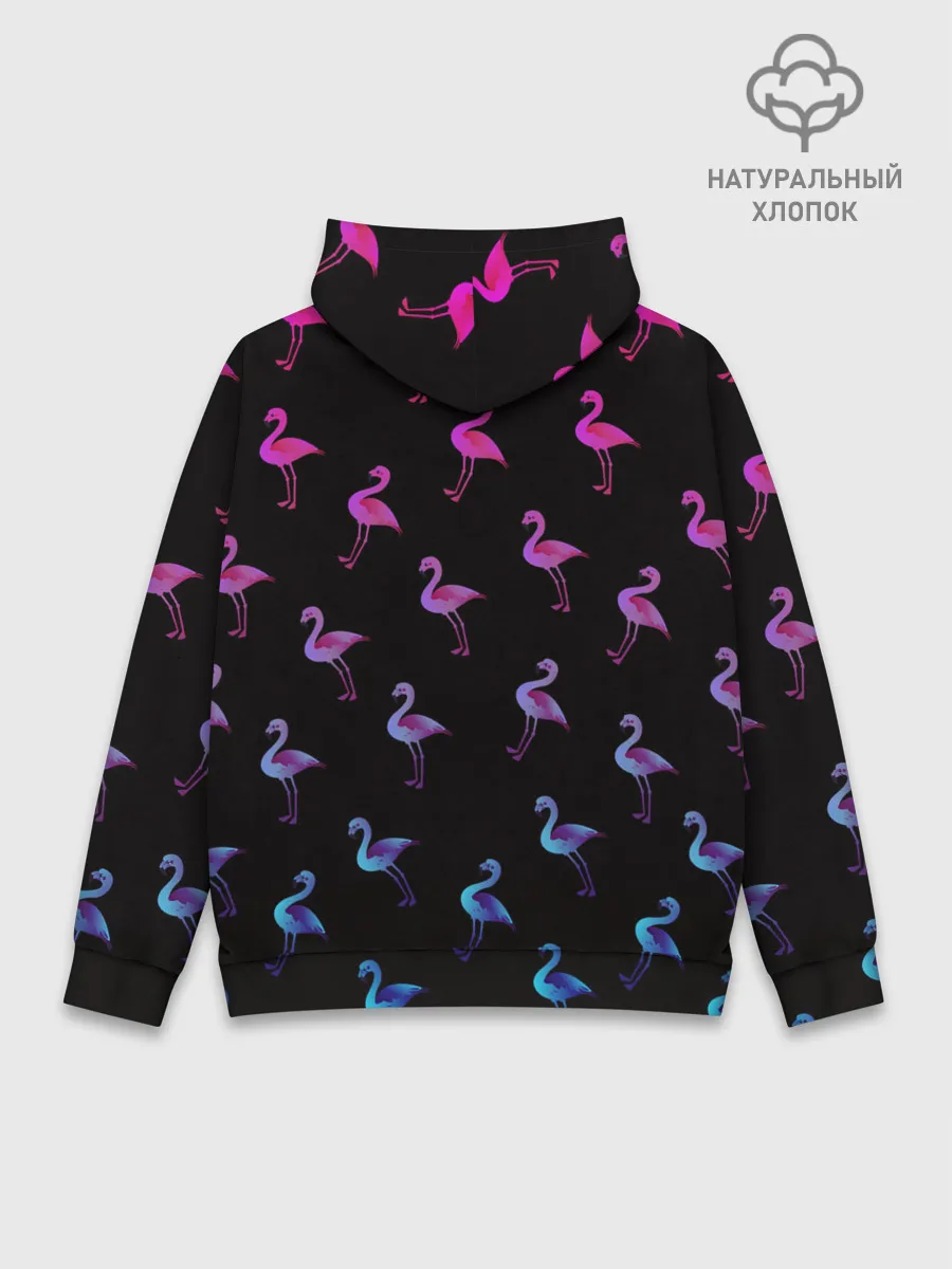 Худи мужской база хлопок / Фламинго