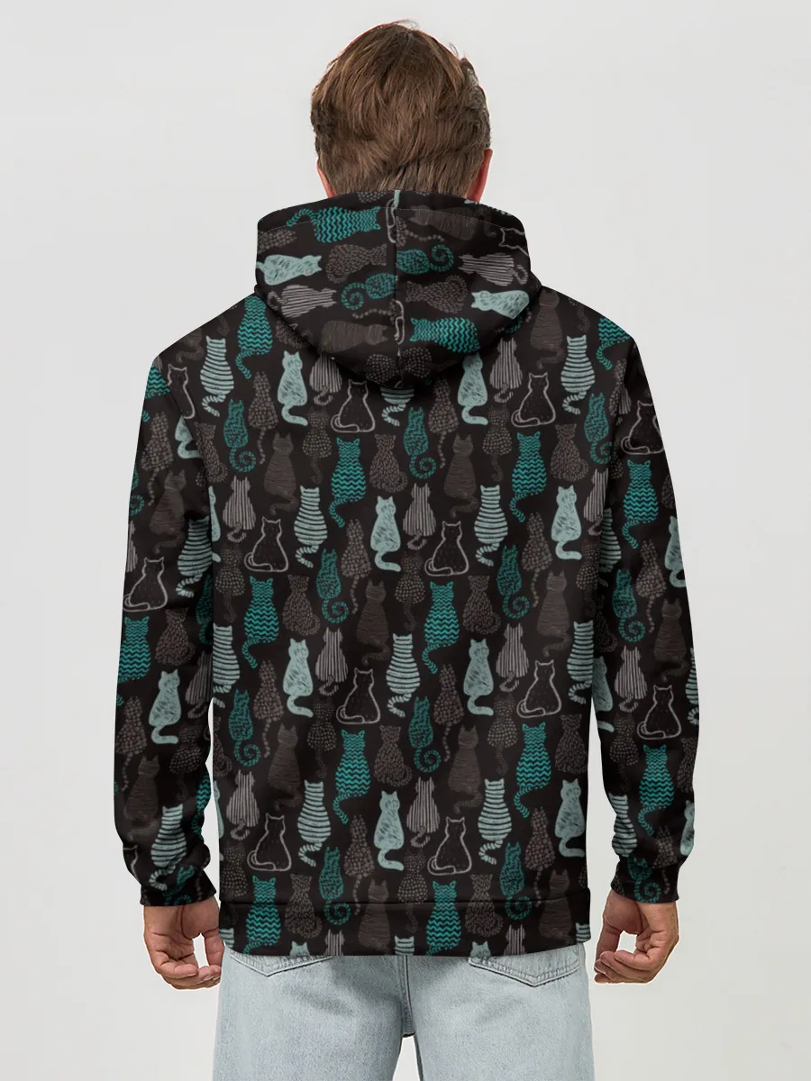 Худи мужской база хлопок / Котики