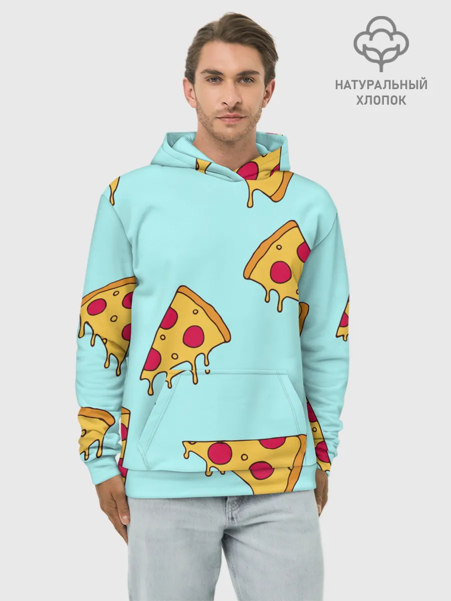 Худи мужской база хлопок / Ароматная пицца