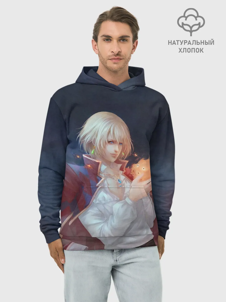 Худи мужской база хлопок / Хаул и Кальцифер