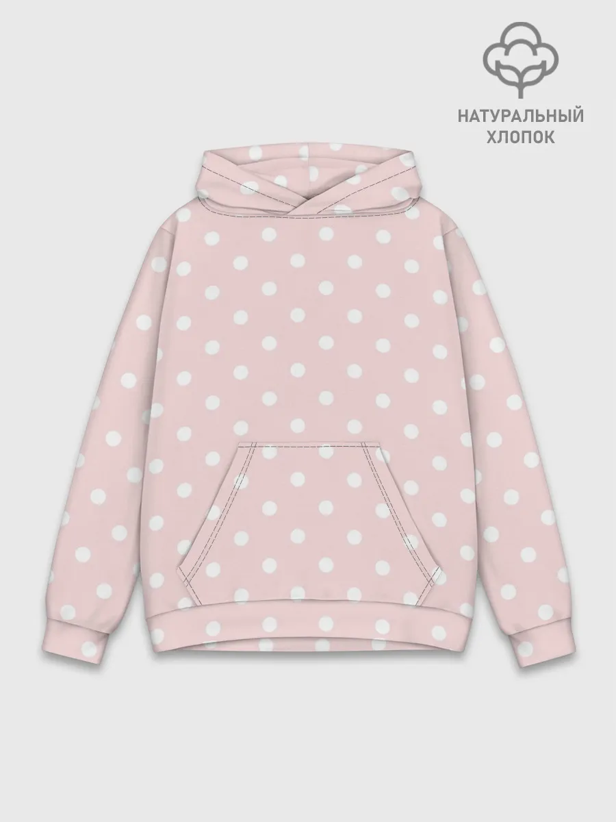 Худи мужской база хлопок / мелкий горох