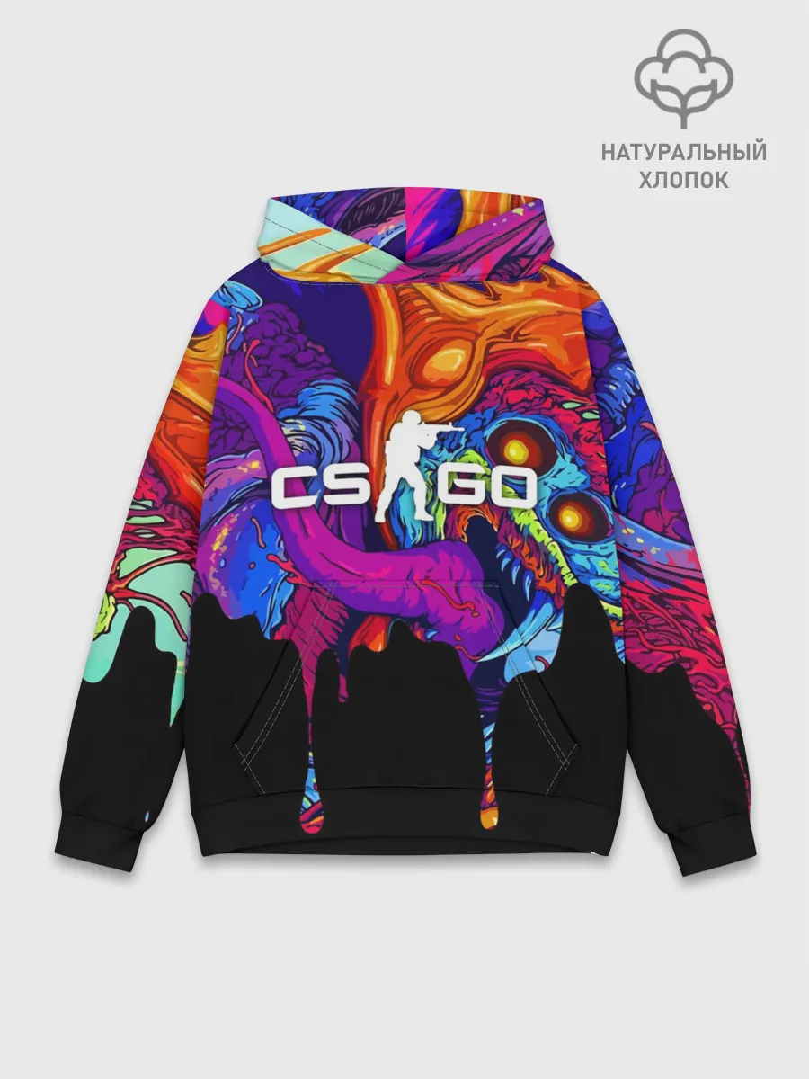 Худи мужской база хлопок / CS GO HYPER BEAST