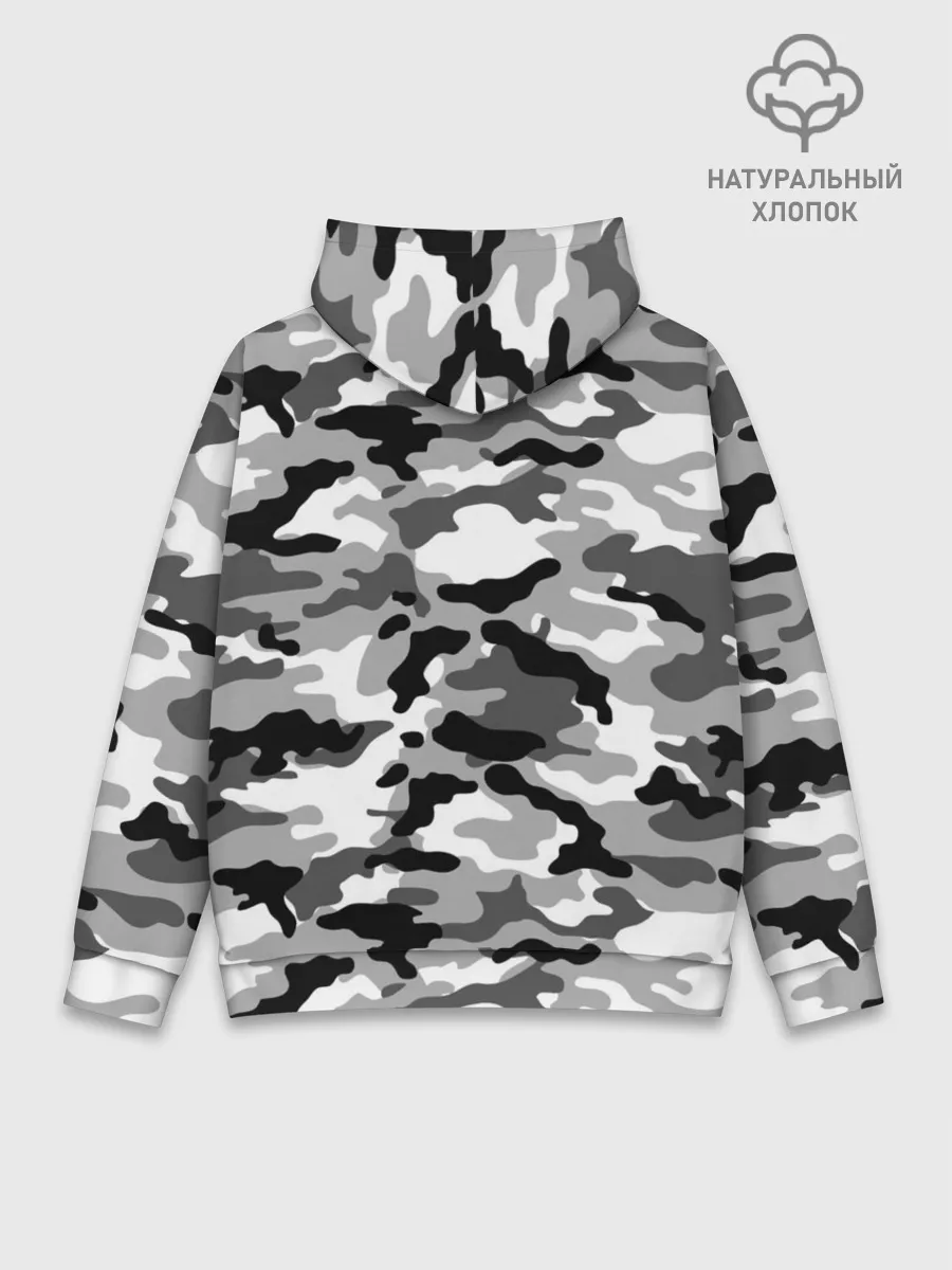 Худи мужской база хлопок / Камуфляж МВД Рф