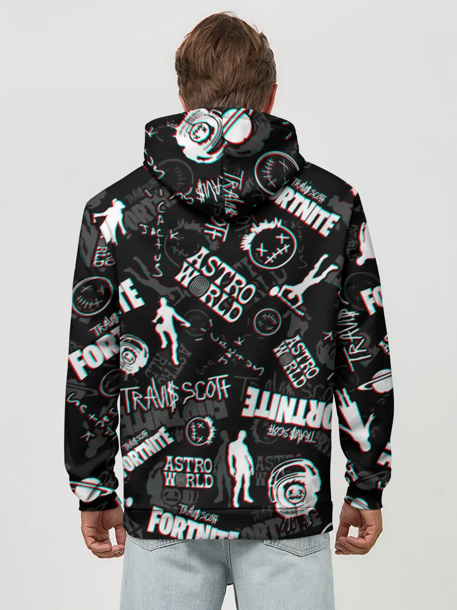 Худи мужской база хлопок / TRAVIS SCOTT+FORTNITE