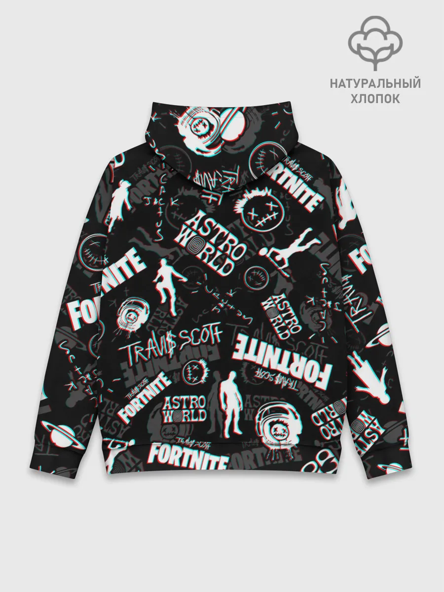 Худи мужской база хлопок / TRAVIS SCOTT+FORTNITE