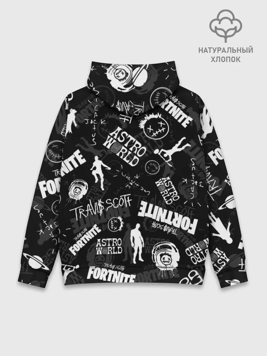 Худи мужской база хлопок / TRAVIS SCOTT+FORTNITE