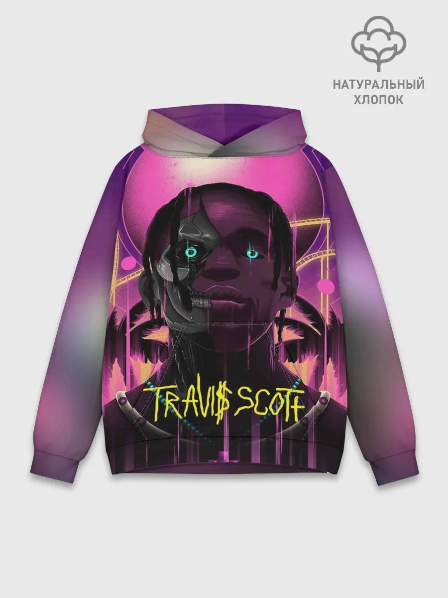 Худи мужской база хлопок / TRAVIS SCOTT+FORTNITE