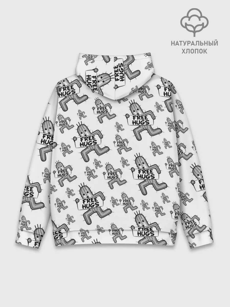 Худи мужской база хлопок / FREE HUGS