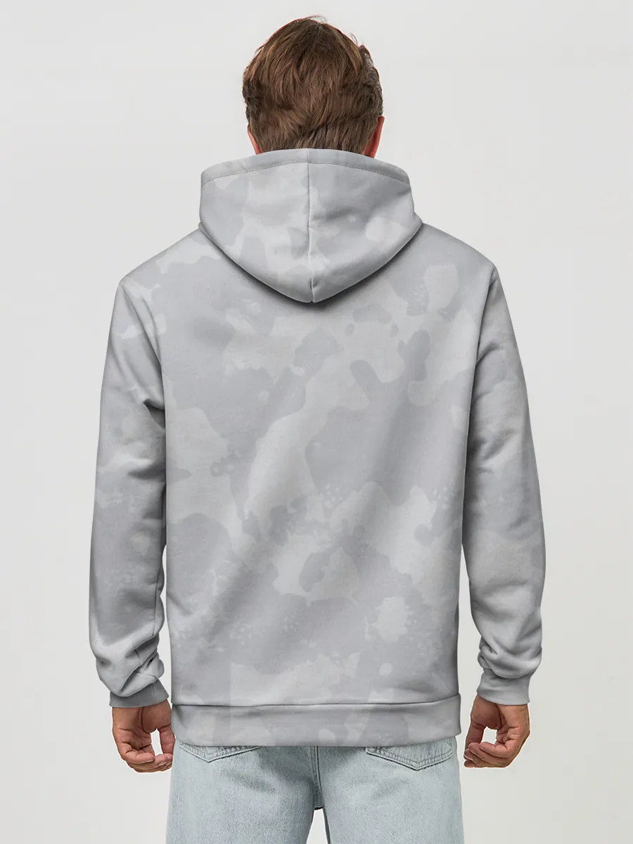 Худи мужской база хлопок / Светло-серая