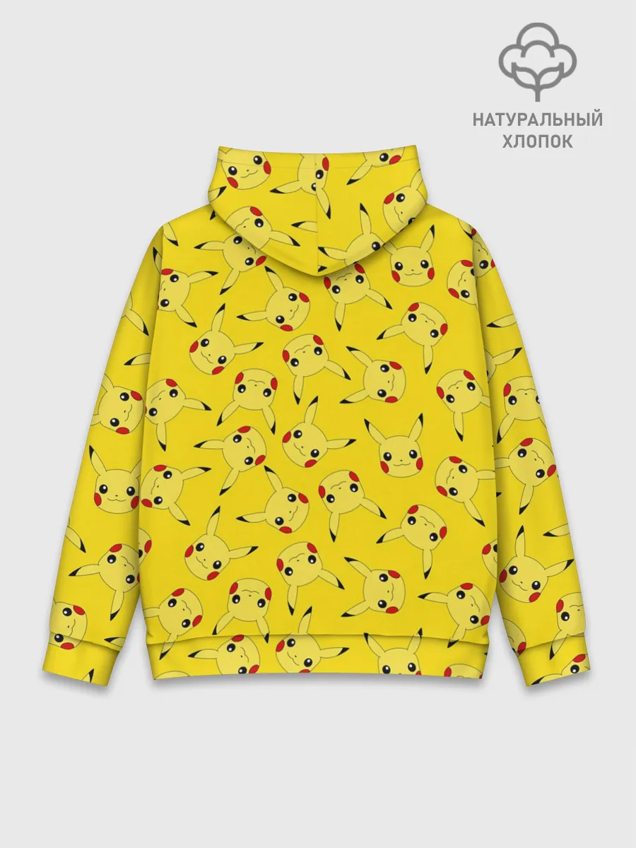 Худи мужской база хлопок / Паттерн Пикачу