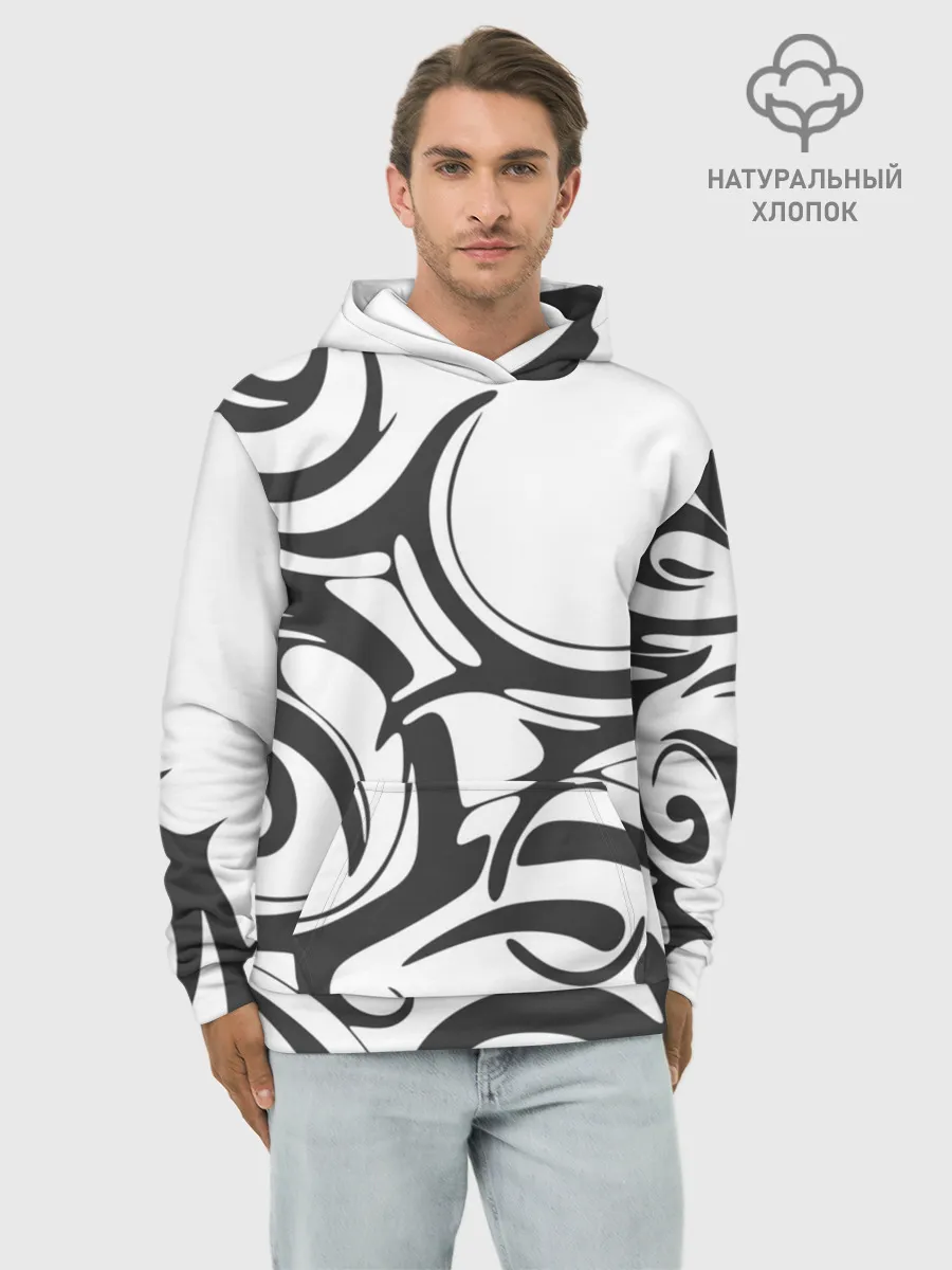 Худи мужской база хлопок / Узоры