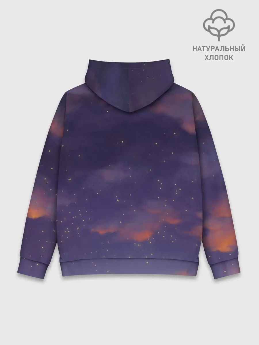 Худи мужской база хлопок / To the Moon 3D