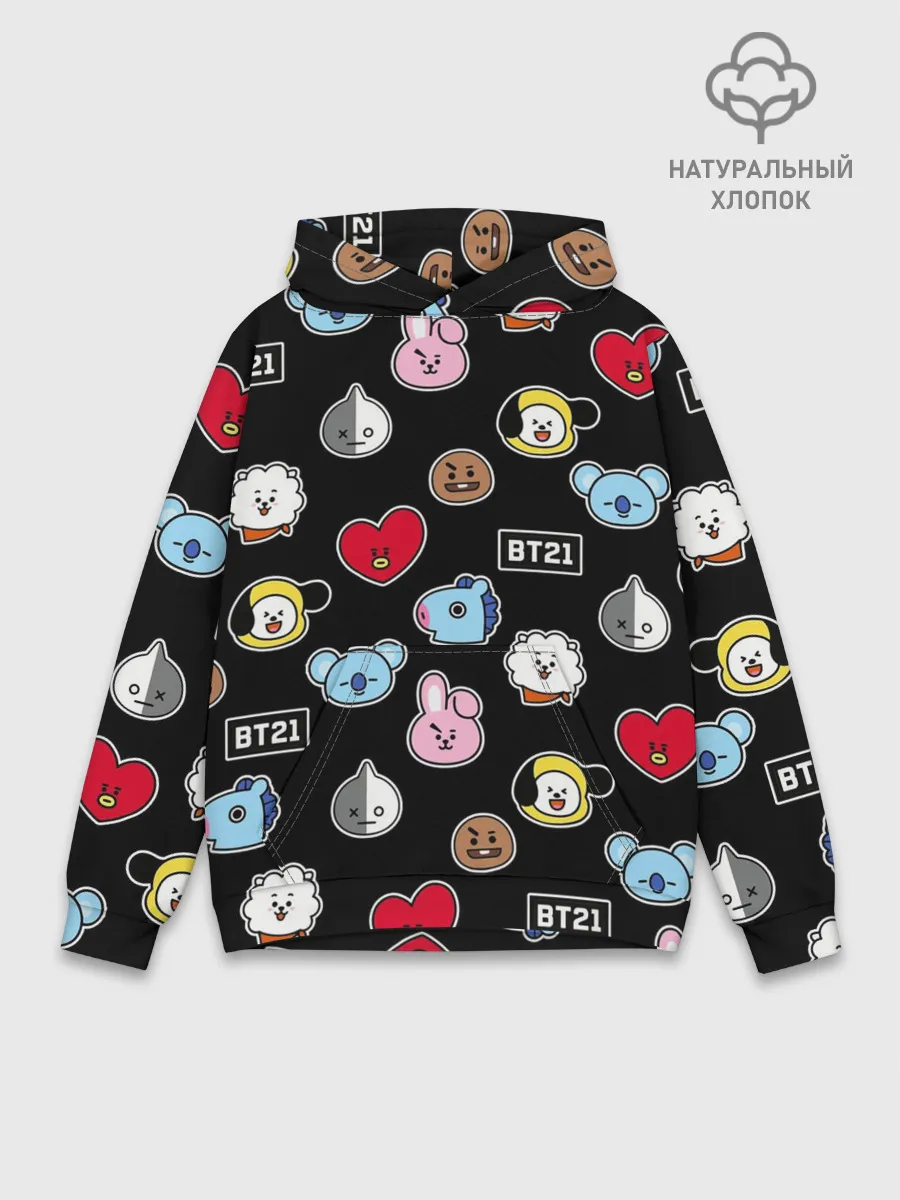 Худи мужской база хлопок / BT21 | BTS | БТС | BANGTAN BOYS