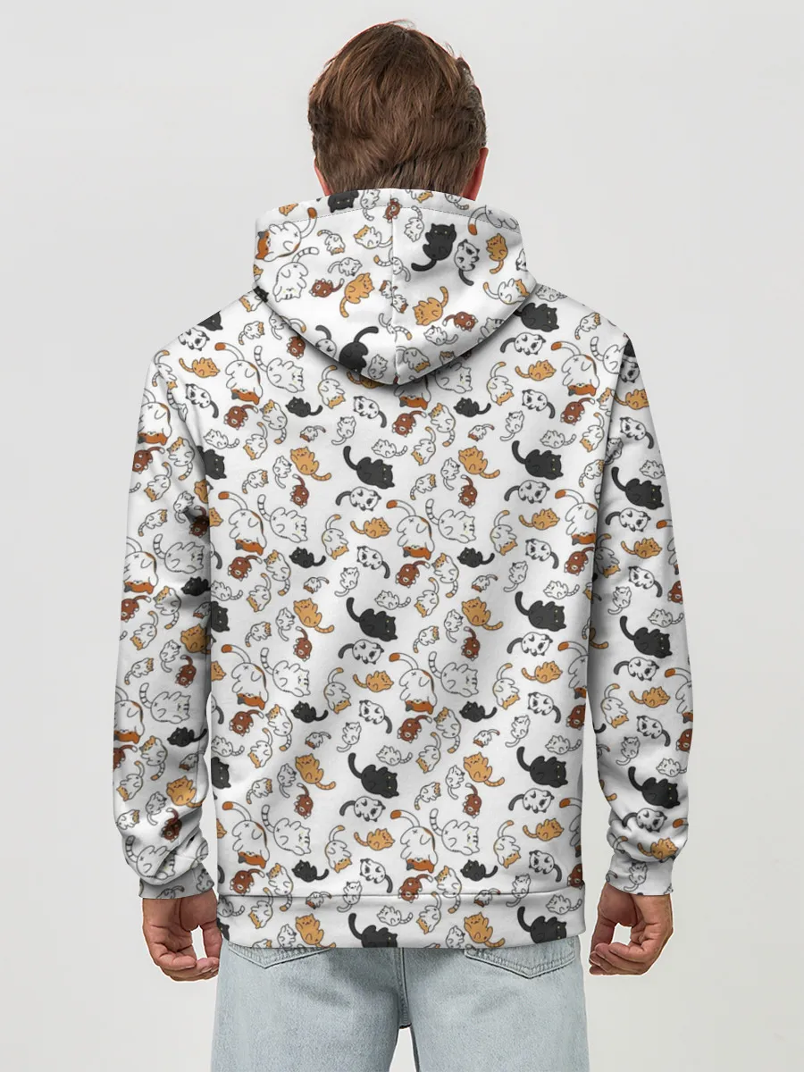 Худи мужской база хлопок / Котики