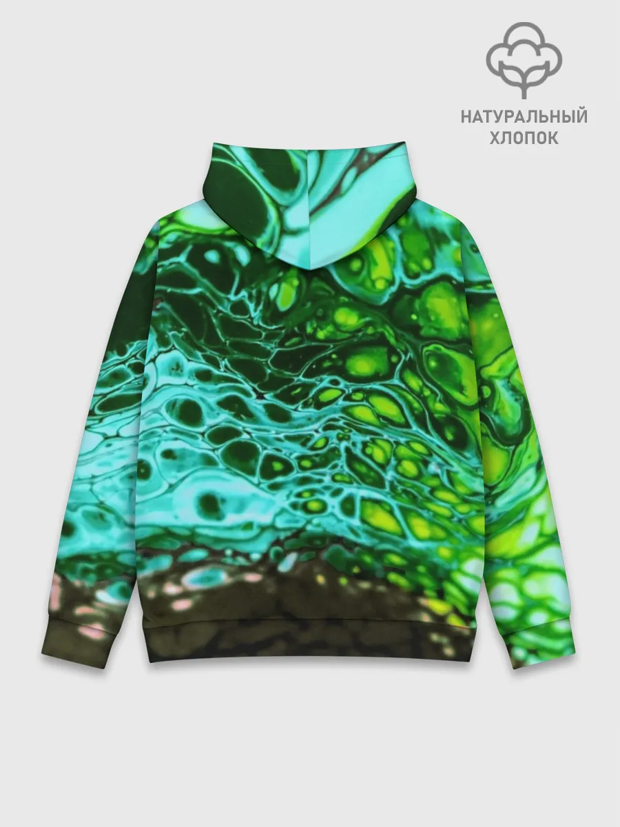 Худи мужской база хлопок / Кислотные разводы краски