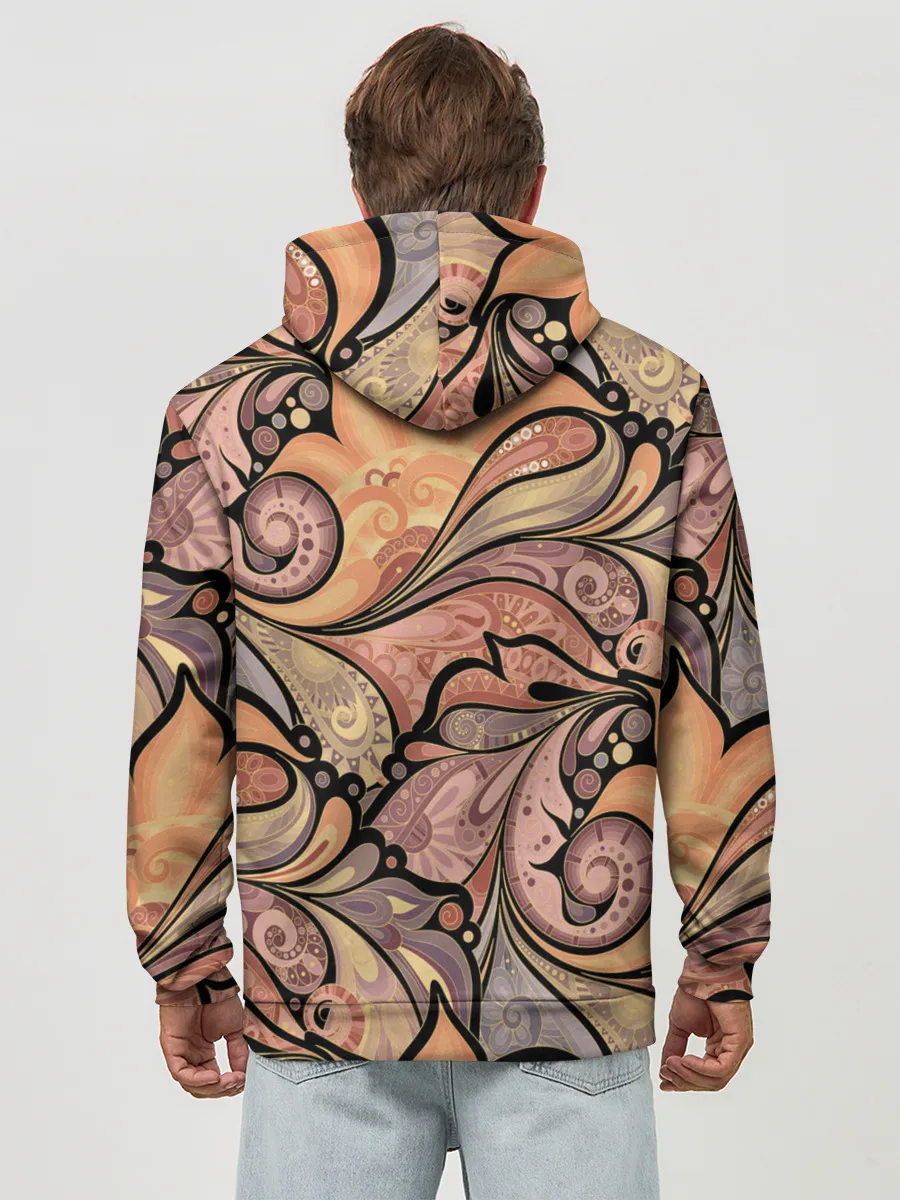 Худи мужской база хлопок / дудл узоры