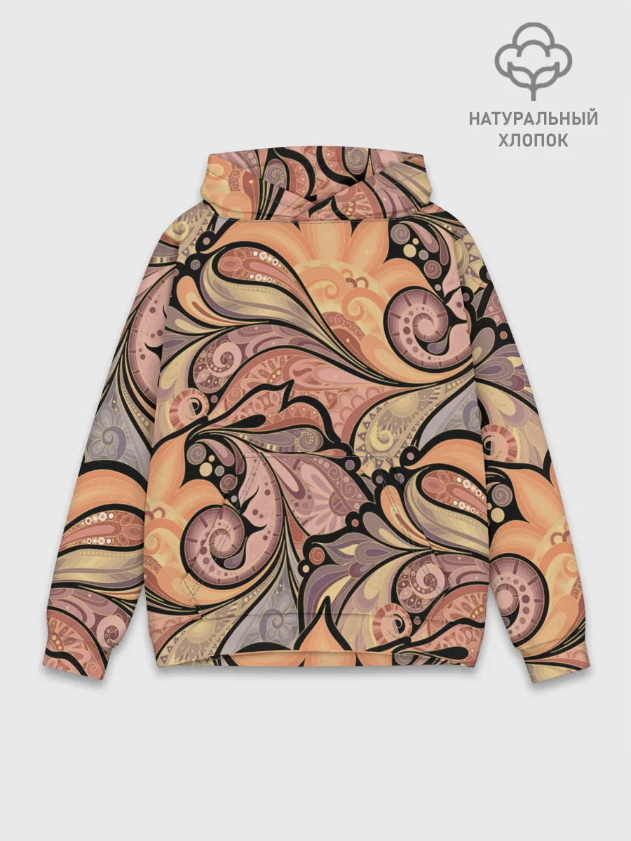 Худи мужской база хлопок / дудл узоры