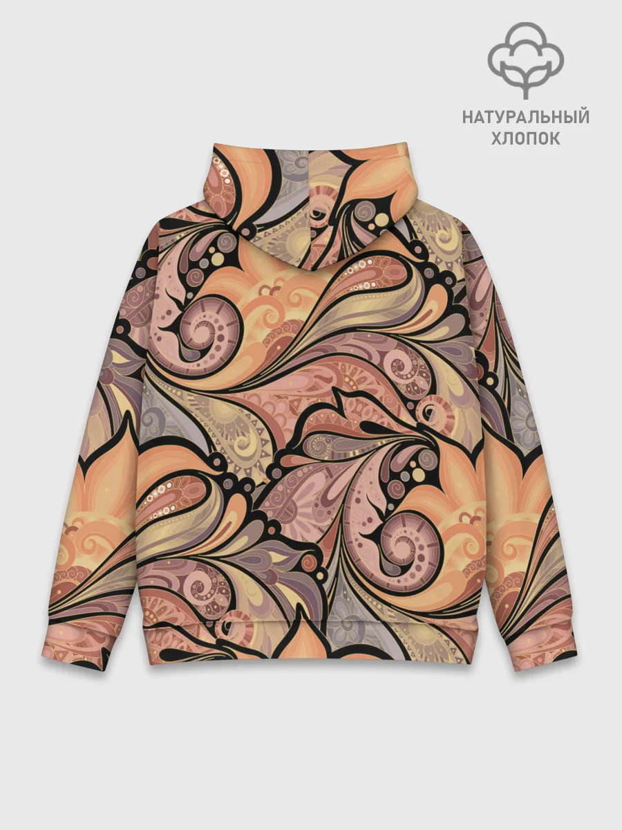 Худи мужской база хлопок / дудл узоры