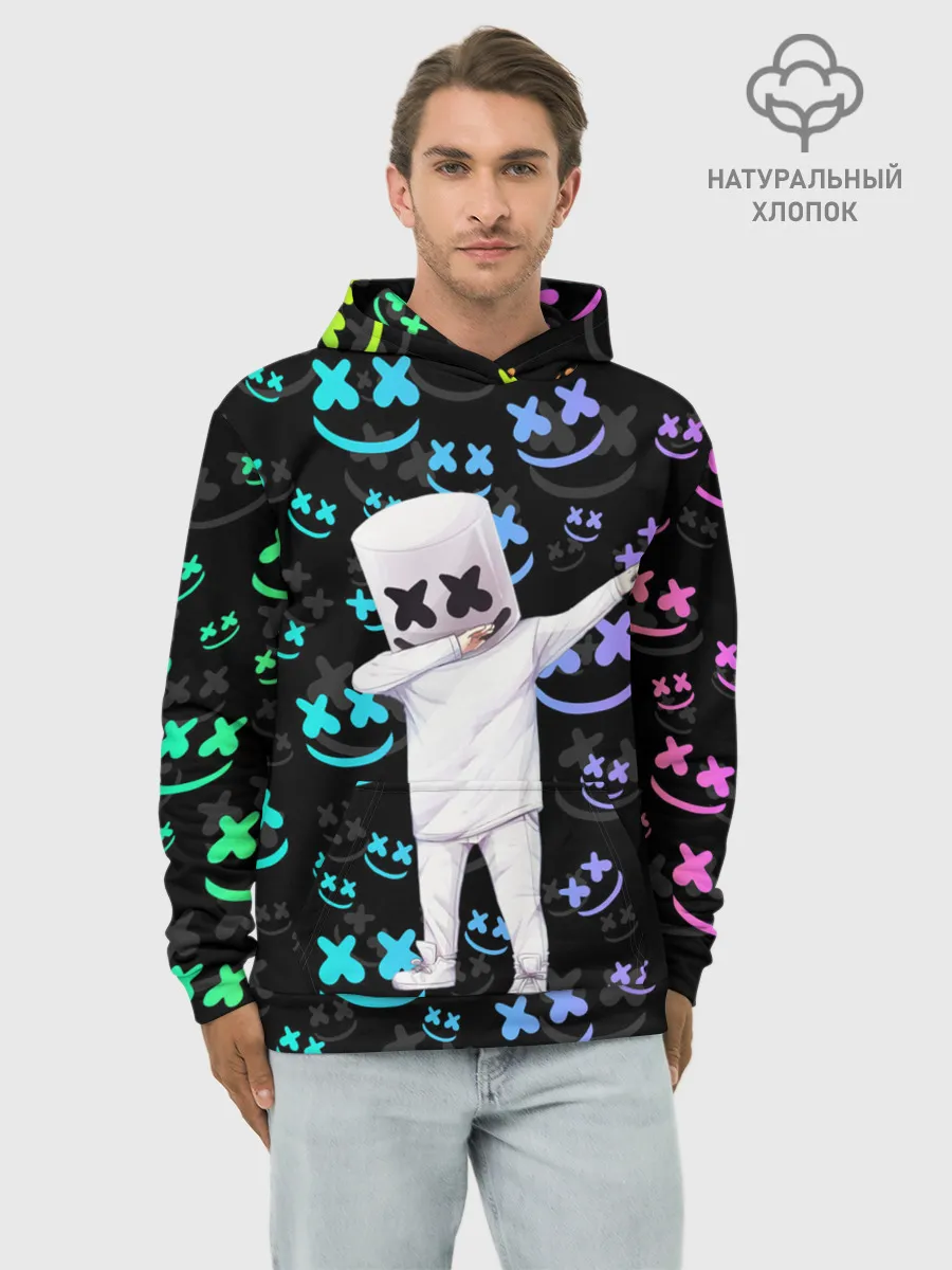 Худи мужской база хлопок / Marshmello