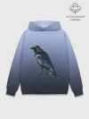 Худи мужской база хлопок / футуристический ворон