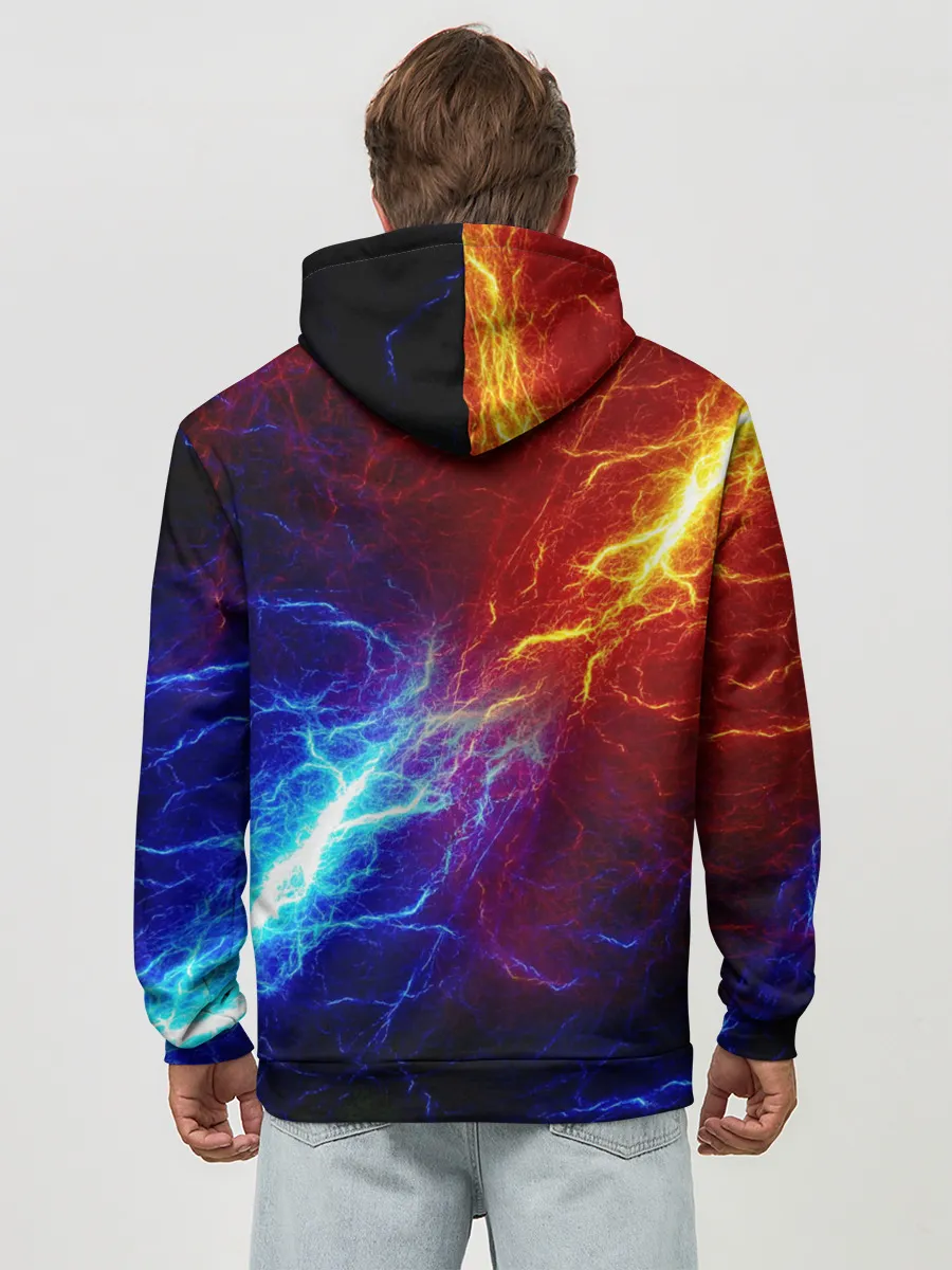 Худи мужской база хлопок / БИТВА МОЛНИЙ / BATTLE FLASH